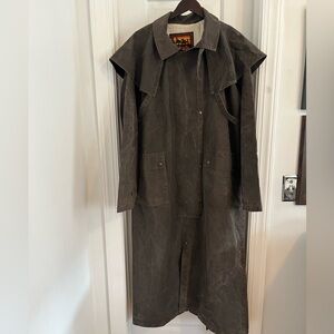 Kakadu Traders‎ Oilskin Duster Coat Brown